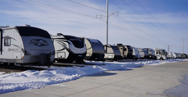 RV storage facility in Calgary